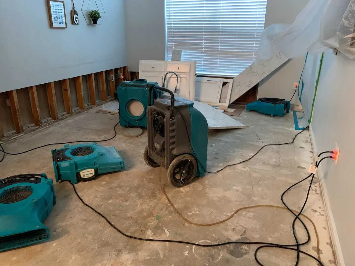Dehumidifier in flood-cut room for Water Extraction & Removal in Sartell